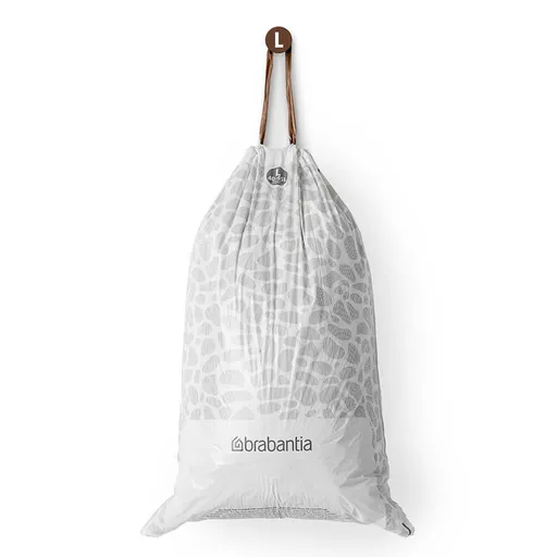 Saci de gunoi Brabantia PerfectFit FlatBack+/Touch 1005575, Dimensiune L, 40-45 L, 40 buc, Alb