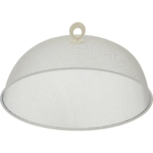 Capac metalic pentru alimente, diametru 35 x 14cm, alb, alb