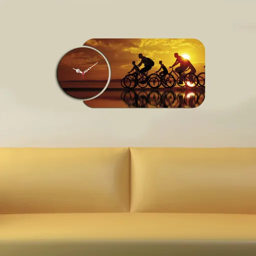 Ceas de perete, YMS-30, Dimensiune: 68 x 32 cm, Multicolor