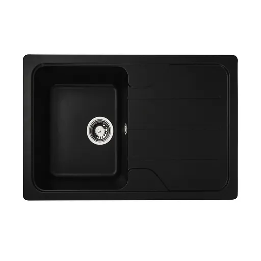 Chiuveta din Compozit de Granit pentru Bucatarie Elefant Premium 7850 Verona Negru 775 x 495 mm