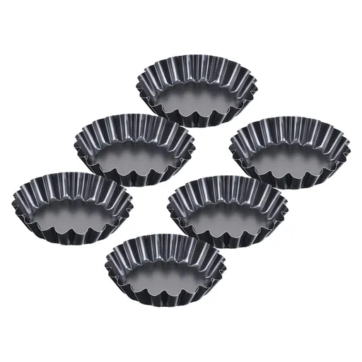 Formă de tartele Orion 9 cm, 6 buc., negru, S