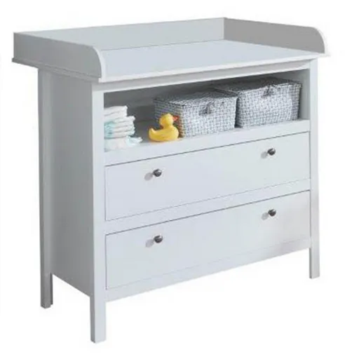 Comodă cu masă de schimbat scutece OLJE 2S, albă