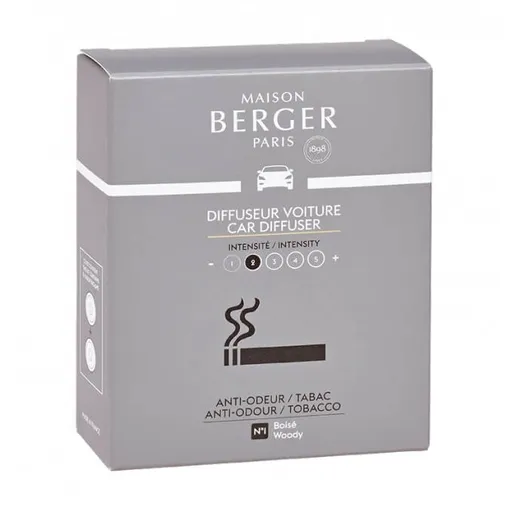 Maison Berger Paris Reîncărcare de schimb pentru difuzor Antiodour Tobacco(Car Diffuser Recharge/Refill) 2 buc
