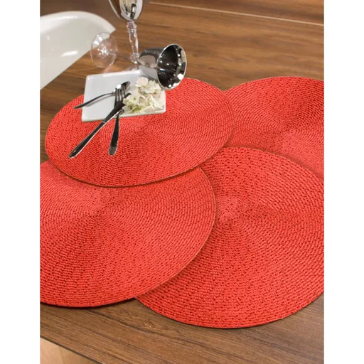 Set de 4 șervețele cu design metalic