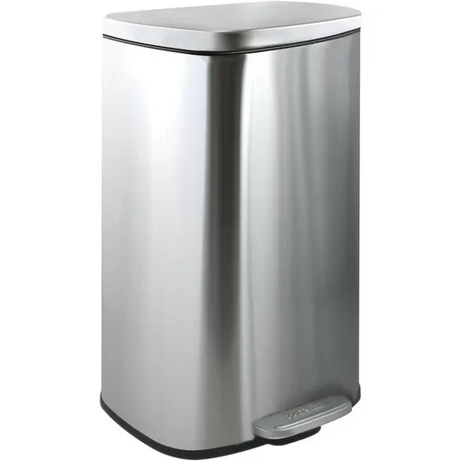Coș de gunoi cu pedală soft-close Spirella Akira 50 l, oțel inoxidabil periat, argintiu, 50 l