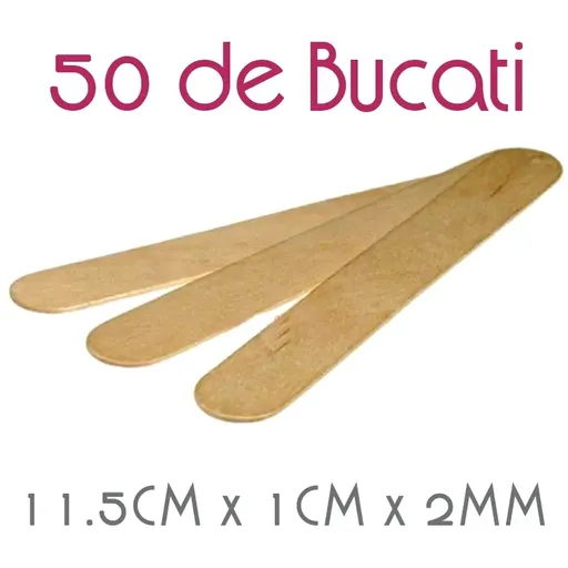 Spatule Mici pentru Ceara din Lemn 50 bucati