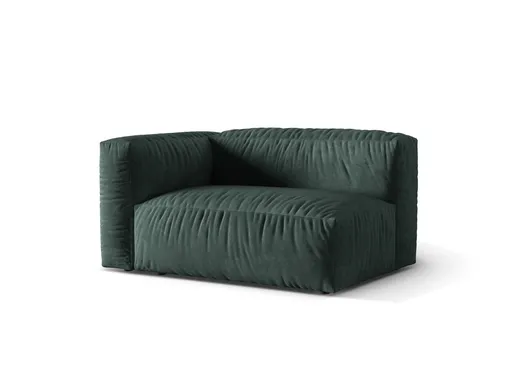 Modul stanga pentru canapea, 1 loc, Martina-120, Micadoni Home, 160x106x75 cm, catifea, petrol