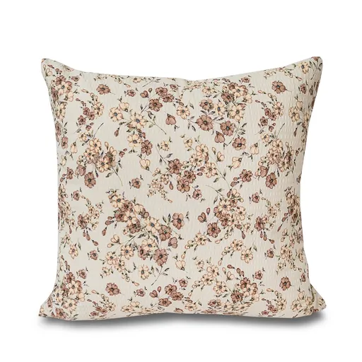 Față de pernă Kvalitex Flori bej, 50 x 70 cm