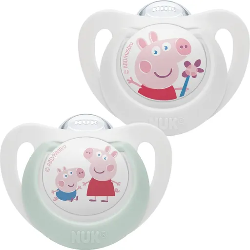 NUK Star Peppa Pig suzetă 6-18m 2 buc