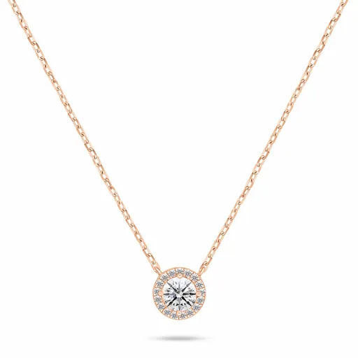 Brilio Silver Colier strălucitor placat cu aur cu zirconi NCL136R