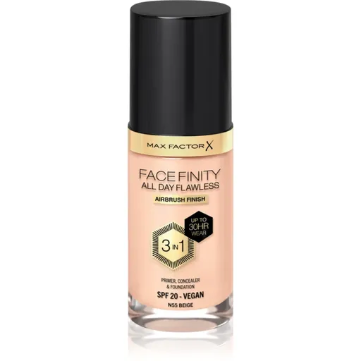 Max Factor Facefinity All Day Flawless machiaj persistent SPF 20 culoare 55 Beige 30 ml