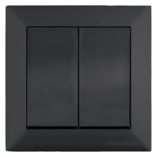 Comutator Mutlusan Candela 2125 402 0184, 10A, 250V, IP20, Negru Catifea