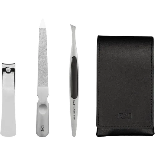 Kai Set pentru unghii în husă din piele BeautyCare – clește, pilă, pensetă