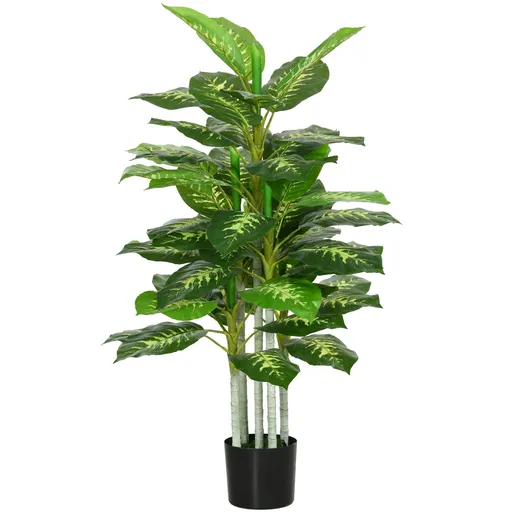 HOMCOM Plantă Artificială Decorativă cu Ghiveci, Φ17x95 cm, Verde | Aosom Romania