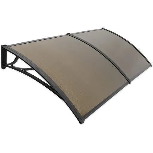 Marchiză copertină pentru ușă, maro, 100 x 200 cm, nedivizată, maro