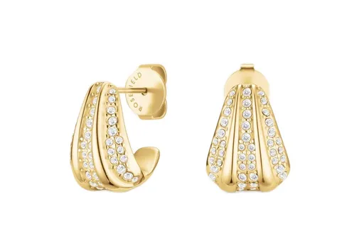 Rosefield Cercei atemporali placați cu aur cu cristale Pavé JEPSG-J1228