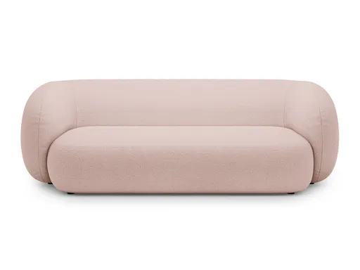 Canapea modulara 3 locuri, Kate, Micadoni Home, 213x99x76 cm, tesatura boucle, roz pudra