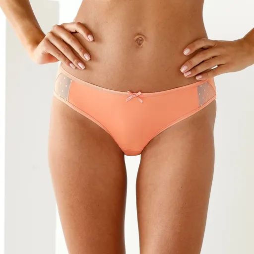 Set de 2 chiloți midi din microfibră și tul