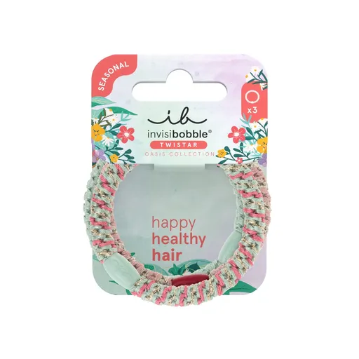 Invisibobble Elastic Twistar Oasis Mint Braids, 3 bucăți