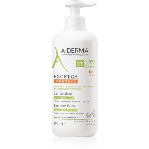 A-Derma Exomega Control Emollient Lotion lapte de corp impotriva iritatiilor si mancarimilor 400 ml