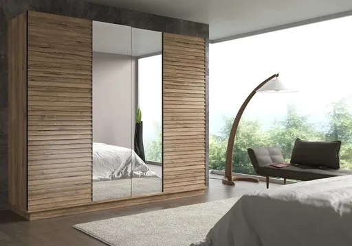 Dulap pentru haine, Hanah Home, FRN-7003, 240x213x66 cm, Maro