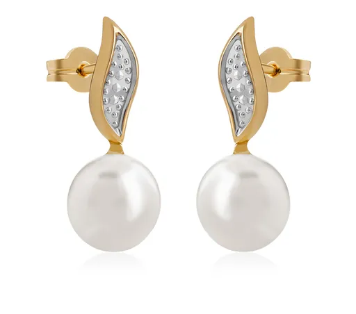 Brilio Cercei eleganți bicolori din aur 14/230.822/3P