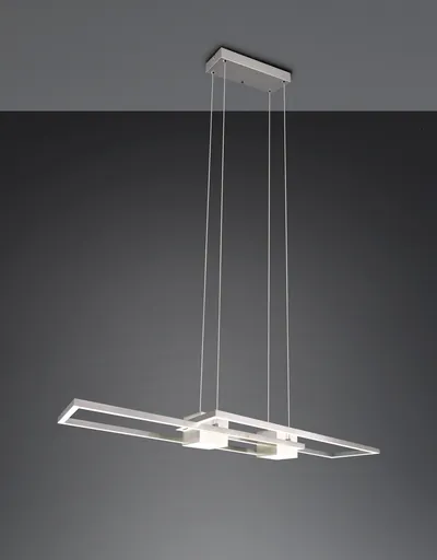 Lustra Albany, TRIO, 100x28x150 cm, 37W, 1x SMD, aluminiu, nichel mat