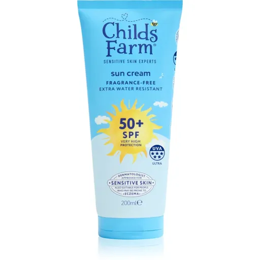 Childs Farm Suncare Sun Cream cremă pentru plaja SPF 50+ fără parfum 200 ml