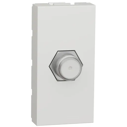 Priza tv 1M (conector F) Schneider Noua Unica NU346818, alb