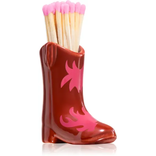 Paddywax Cowboy Boot Match Holder chibrituri Red & Pink Flame 25 buc