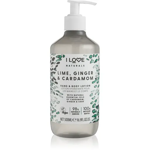 I Love Naturals Lime, Ginger & Cardamom lapte de corp 500 ml