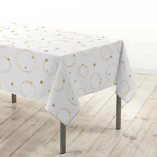 Față de masă cu imprimeu de stea aurie