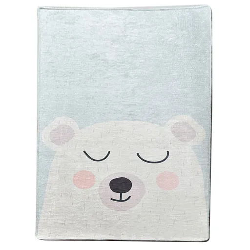 Covor Chilai Home 876CHL1189, 100x160 cm, Fire de catifea antibacteriene, Poliester, Alb