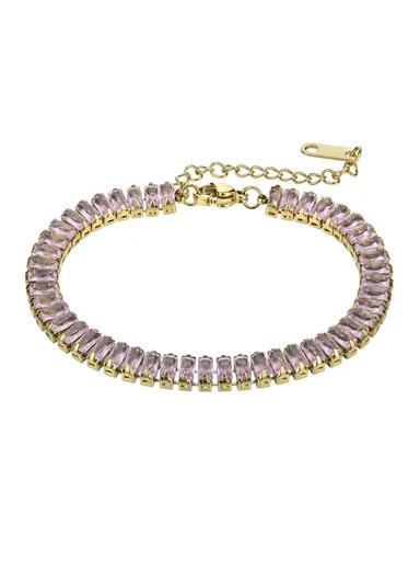 Marc Malone Brățară tennis strălucitoare cu zirconii roz deschis Braelynn MCB24036G