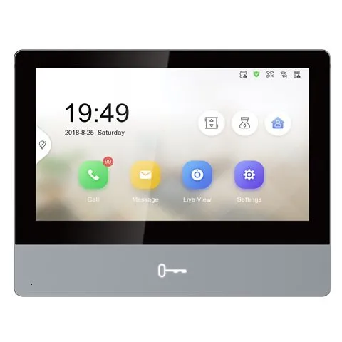 Videointerfon color Hikvision DS-KH8350-WTE1/EU, Wi-Fi, 128 MB, post interior