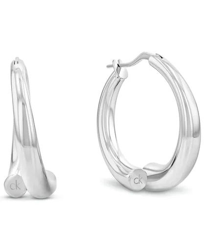 Calvin Klein Cercei rotunzi din oțel Spiral 35000768