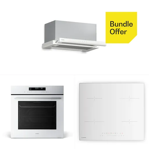 Klarstein Cuptor încorporat Velaire + Plită cu inducție Velaire + Hotă Velaire | 60 cm