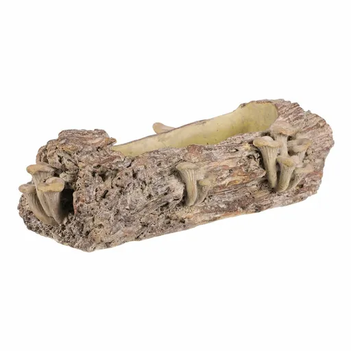 Ambalaj din beton - ghiveci, lemn cu ciuperci, 41x 19 x 13 cm, maro, 41 cm