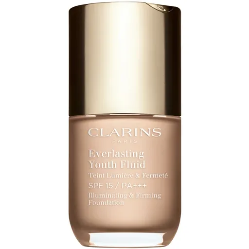 Clarins Everlasting Youth Fluid Foundation make-up pentru luminozitate SPF 15 culoare 100 Lily 30 ml