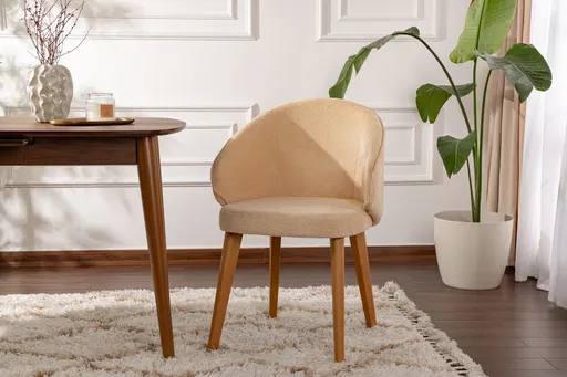 Set scaune 2 piese, Hanah Home, Bentley, Bej / Stejar închis