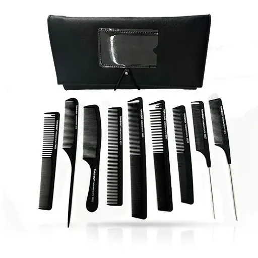 Set 9 Piepteni din Carbon TONIGUY - Negru
