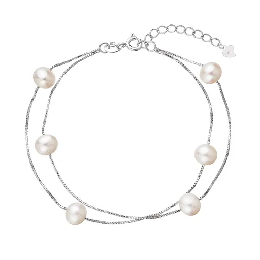 Evolution Group - Pavona Brățară dublă fermecătoare cu perle de râu 23022.1