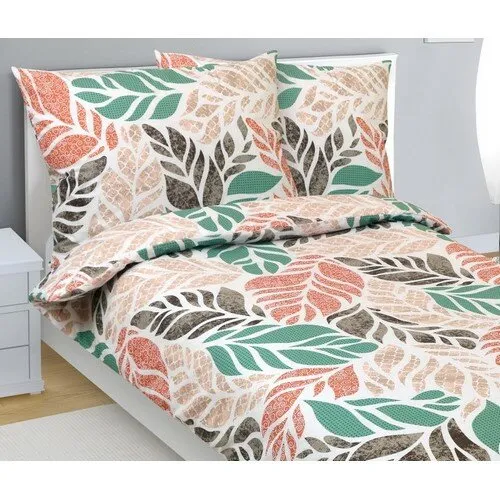 Bellatex Lenjerie de pat din bumbac Variație verdede toamnă, 140 x 200 cm, 70 x 90 cm