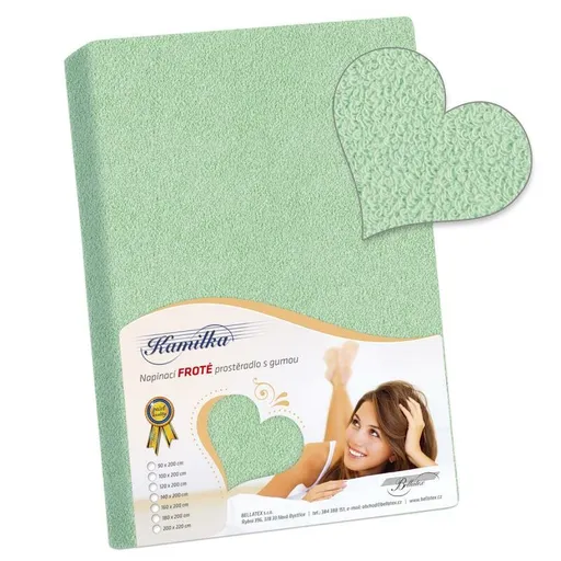 Bellatex Cearșaf din bumbac, verde deschis, verde deschis, 120 x 200 cm