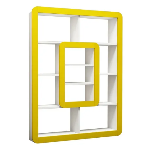 Bibliotecă Orkide Yellow and White, alb
