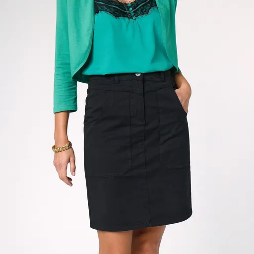 Fustă dreaptă din twill