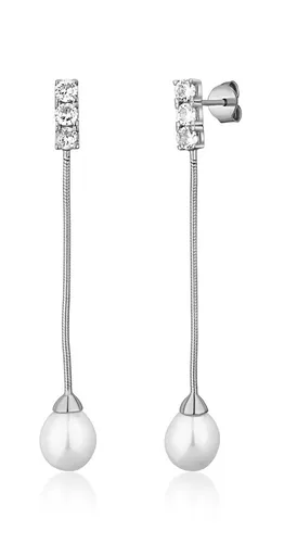 JVD Cercei eleganți din argint cu perlă de râu SVLE1581XD2P100