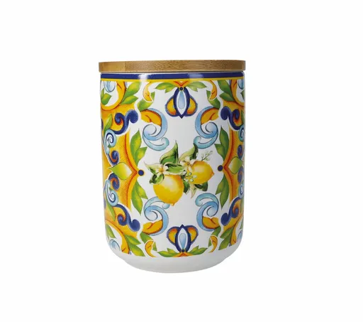 Recipient cu capac ermetic, Citrus, Brandani, D10x14.5 cm, 800 g, portelan New Bone China