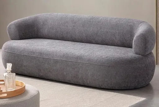 Canapea 3 locuri, Atelier del Sofa, 752EST1114, Frame: 70% HORNBEAM/30% MELAMINE COATED CHIPBOARD, Gri inchis