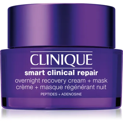 Clinique Smart Clinical™ Repair Overnight Recovery Cream + Mask mască și cremă de noapte hidratantă pentru regenerarea și reînnoirea pielii 50 ml